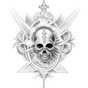 text: Vive de Cristo tattoo design idea