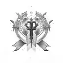 text: Vive de Cristo tattoo design idea