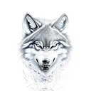 demon wolf tattoo design idea