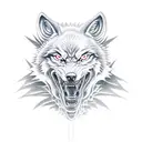 demon wolf tattoo design idea