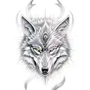 demon wolf tattoo design idea