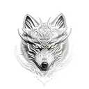 demon wolf tattoo design idea