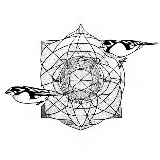 3 sparrows tattoo design idea