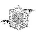 3 sparrows tattoo design idea