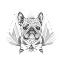 A tattoo design incorporating elements of money and trap music with a subtle reference to your dog, combining your passions in a unique way tattoo design idea