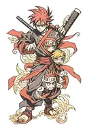 Akatsuki sleeve tattoo design idea