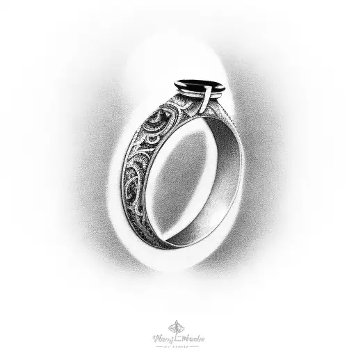 wedding ring cover up tattoo design idea