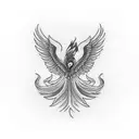 phoenix wedding ring coverup tattoo design idea