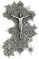jesus christ cross tattoo design idea