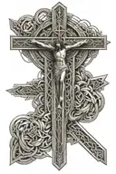 jesus christ cross tattoo design idea