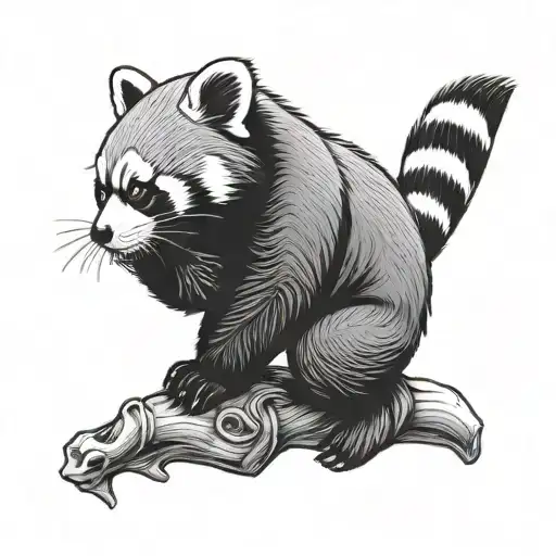 red panda tattoo design idea