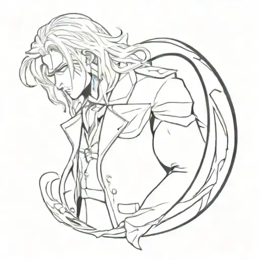 Alucard simple tattoo design idea