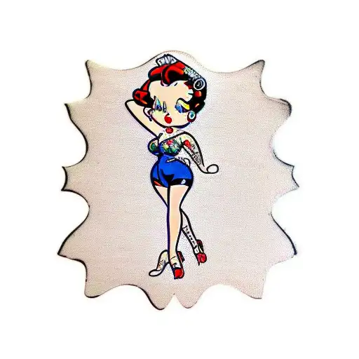 pin up betty boop tattoo design idea