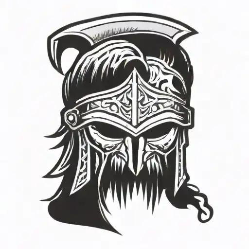 spartan zombie head tattoo tattoo design idea