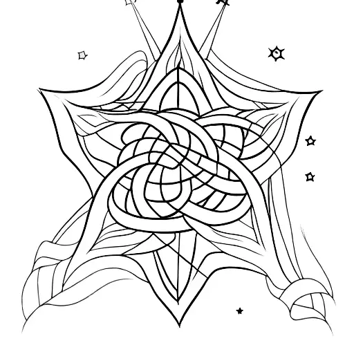 the star from tangled tattoo design idea
