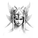 valkyrie warrior maiden tattoo design idea