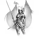 valkyrie warrior maiden tattoo design idea