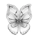Butterflys forming a camera lens tattoo design idea