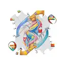 A sleeve tattoo featuring a jigsaw puzzle design intertwined with intricate dance poses and movements tattoo design idea