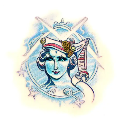 Themis goddess tattoo design idea