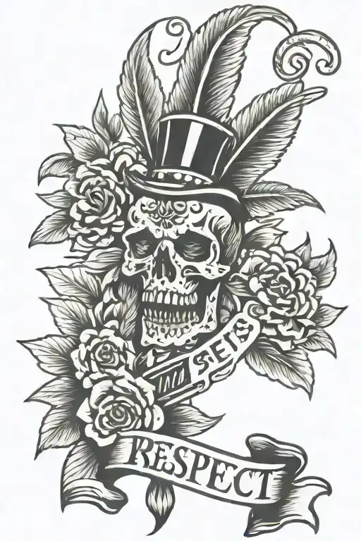 respect and power  tattoo design idea