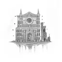 Mid-eval wood carving styled tattoo depicting the scenes of florence italy under attack within a tatto sleve tattoo design idea