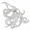 squid body tattoo design idea