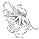 squid body tattoo design idea