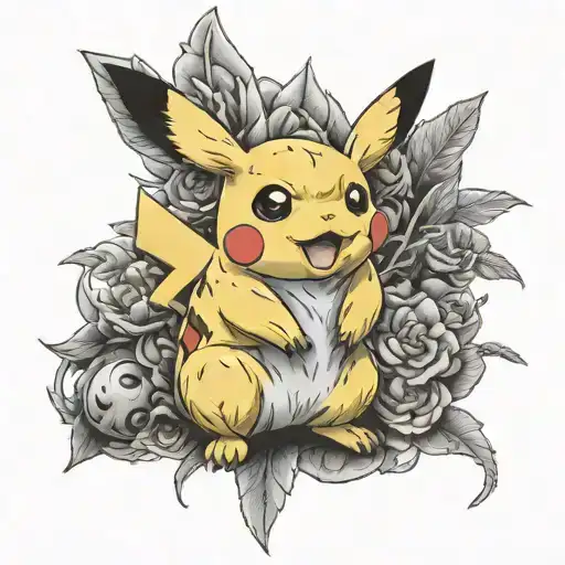 pikachu pokemon tattoo design idea