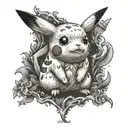 pikachu pokemon tattoo design idea