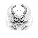  devil and angel tattoo design idea