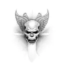  devil and angel tattoo design idea