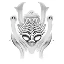 alien palm tree abstract tattoo design idea