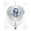 alien palm tree abstract tattoo design idea