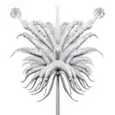 alien palm tree abstract tattoo design idea