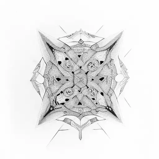 Intricate geometric patterns representing the complexities of OCD and ADHD tattoo design idea