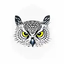 An owl and leopard intertwined in a mountain bike chain tattoo design idea