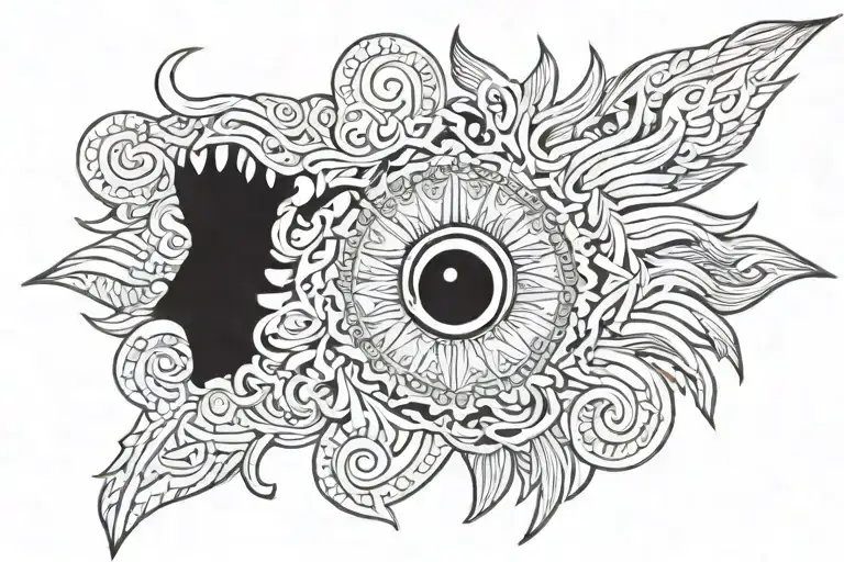 Philippines 4:13 with Lion eyes  tattoo design idea