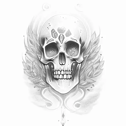 headstone tattoo design idea
