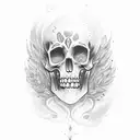 headstone tattoo design idea