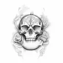 headstone tattoo design idea