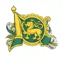 Sri Lanka flag tattoo design idea