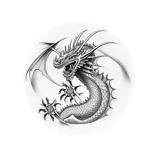 dragon chino tattoo design idea