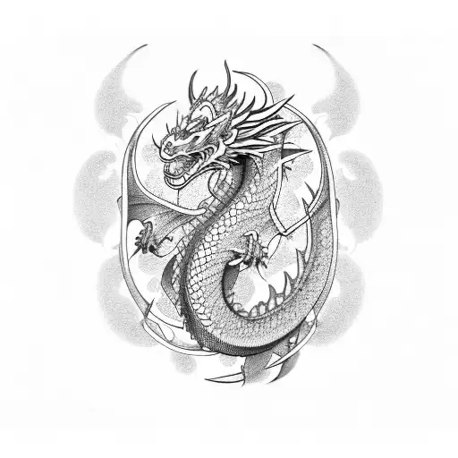 dragon chino tattoo design idea