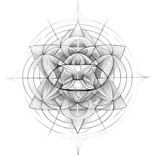 sacred geometry tattoo design idea
