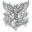 Icarus tattoo design idea
