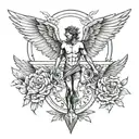 Icarus tattoo design idea