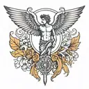 Icarus tattoo design idea