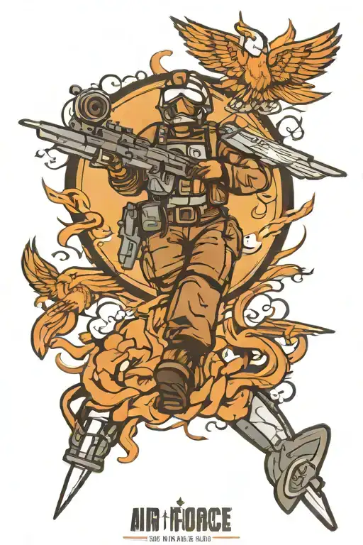 Air Force pilot heritage  tattoo design idea