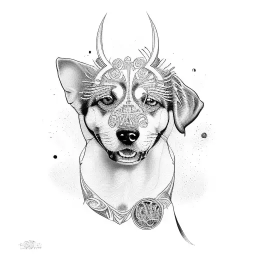 perro braco aleman de pelo corto tattoo design idea